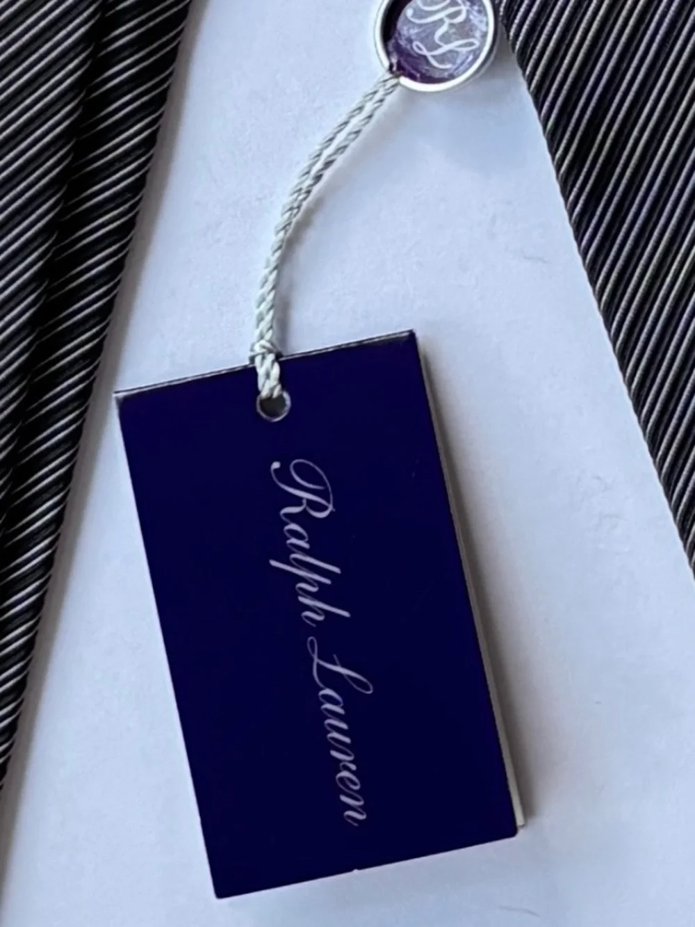 Ralph Lauren Purple Label Fine Stripped Tie with Tags